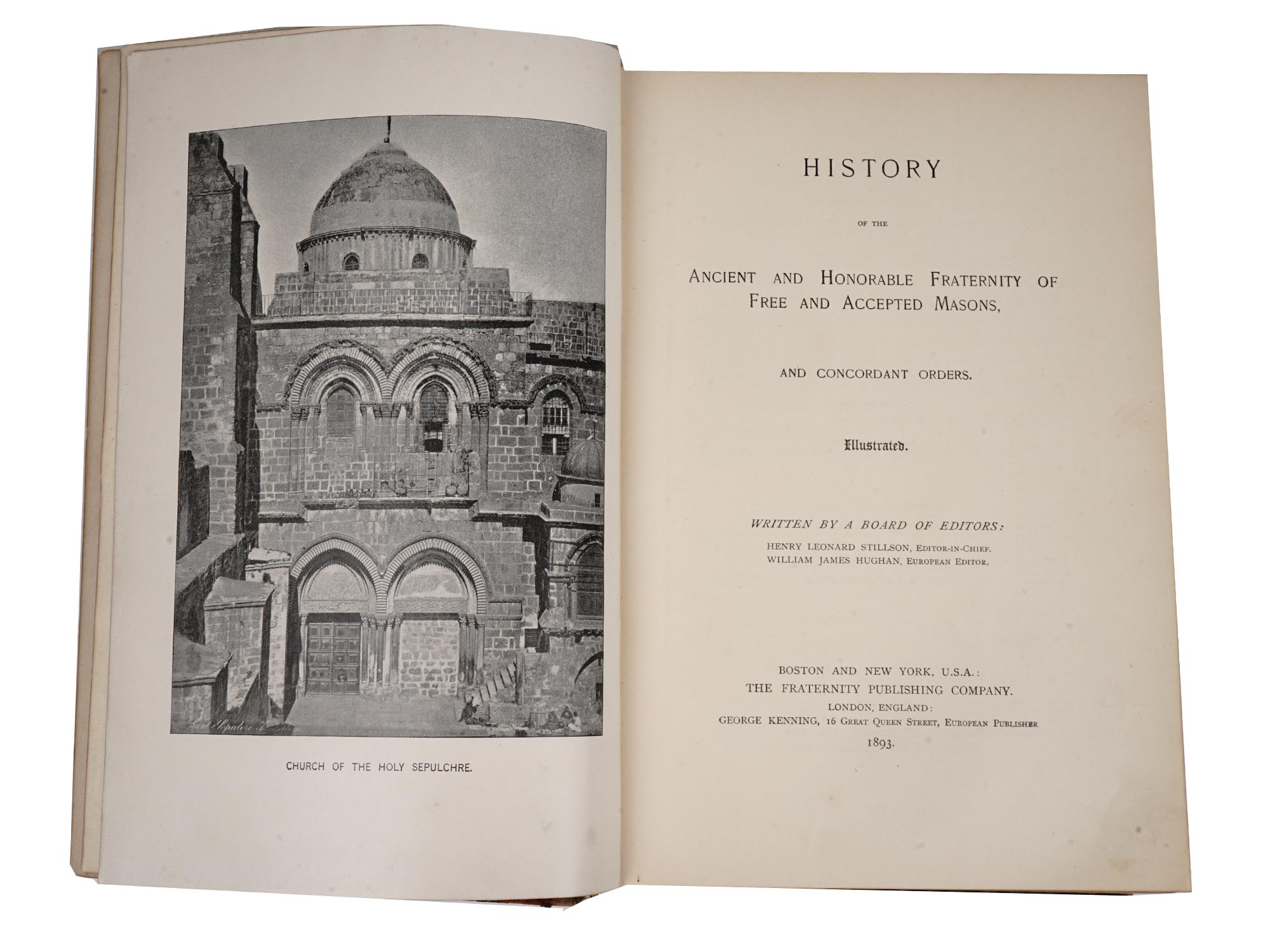 ANTIQUE 1893 EDITION OF HISTORY OF MASONS PIC-4